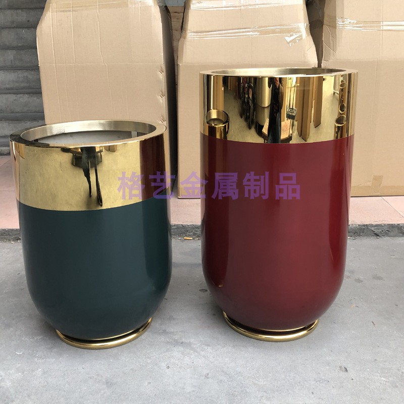花瓶不锈钢f新款花钵金属落地花盆 各种款式颜色定制
