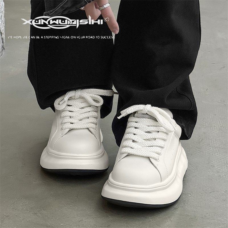 6CM厚底增高小白鞋男女休闲鞋子20F25春季新款百搭松糕鞋情侣板鞋