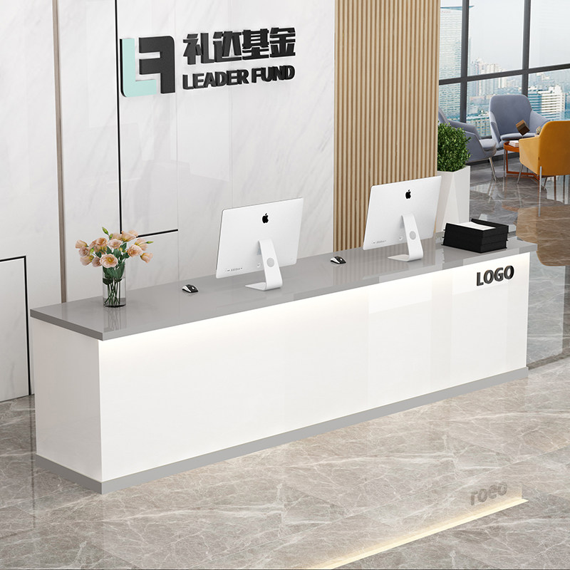 公司前台a接待台店铺商用中介办公桌图文店物业旅行社吧台收银台