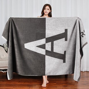 新款 专用洗澡情侣大毛巾裹巾 纯棉浴巾男家用全棉吸水速干大人男士