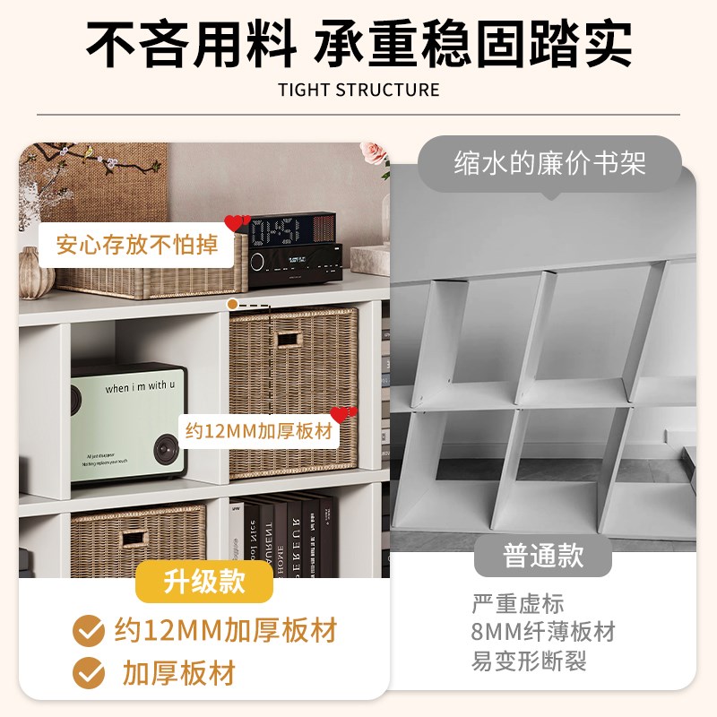 半包围床边隔断柜书架落地置物架卧室柜子储N物柜简易书架租房改图片