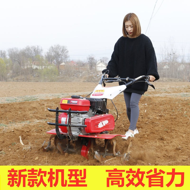多功能微耕机小型小型旋耕机柴油犁地机L打地机翻土机松土锄草机
