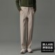 子大尺码 垂坠感长裤 男士 潮流轻熟风高级感阔腿休闲裤 秋冬款 毛呢裤