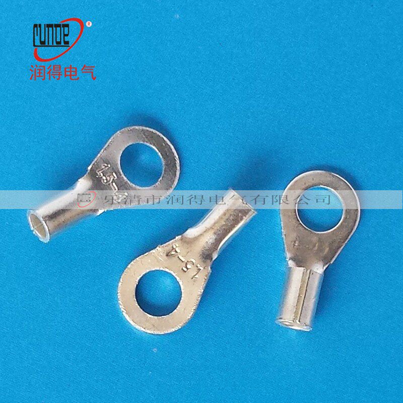 OT35-10圆形裸端子 冷压端子铜鼻子铜端子 铜接头线耳200只紫铜