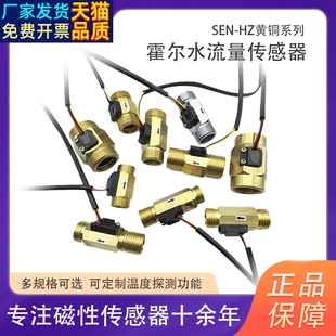 水流开关水流传感器 2外牙接口流量计流量开关霍尔流量传感器