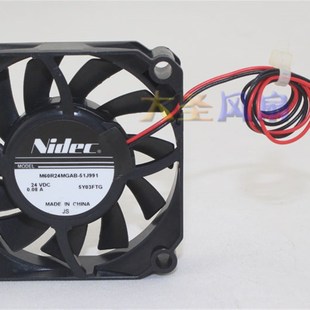 24V 51J991 0.08A 2线打印机电源风扇 Nidec M60R24MGAB