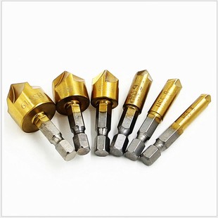 六角柄 12mm16mm19mm 电钻木工板材桌面开孔器塑料扩孔倒角器钻头