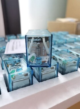 OMRONLY2N-J DC24V AC220V小型中间继电器 8祇脚14脚 LY4N-J宽脚