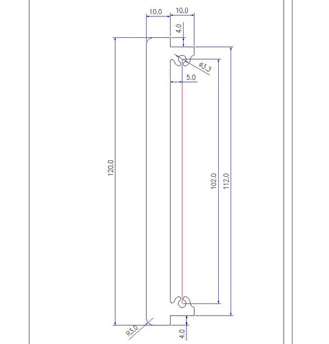 高度120壁厚10mm的全铝合金型材面板材料适合自己DIY(一米价)