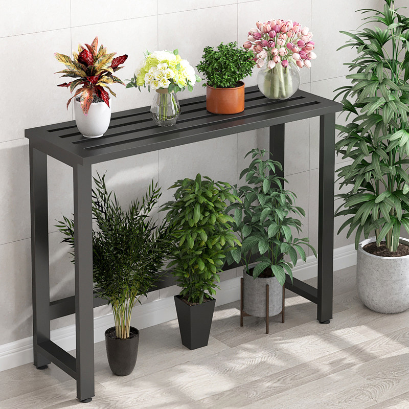 定制烤漆多层阳台空调外机置物架庭院花架全铁R艺室外露天盆景展