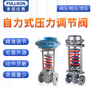 丰控自力式压力调节阀不锈钢高压高温气体蒸汽自动调压泄压稳压阀