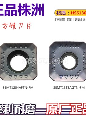 株洲哈德四方数控铣刀片SEMT1204AFTN-FM 13T3AGTN-FM HS5130通用