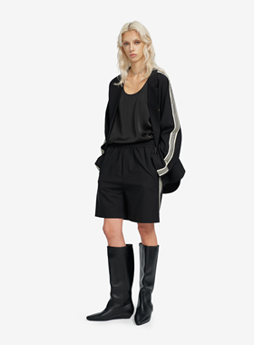 PROJECTJOIN非对称饰带羊毛短裤 男女同款