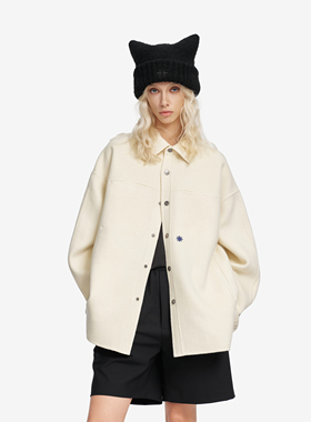 PROJECTJOIN镶边羊毛夹克