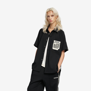 PROJECTJOIN非对称饰带短袖衬衫 男女同款