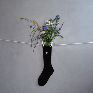 PROJECTJOIN卡通刺绣绵羊毛中筒袜