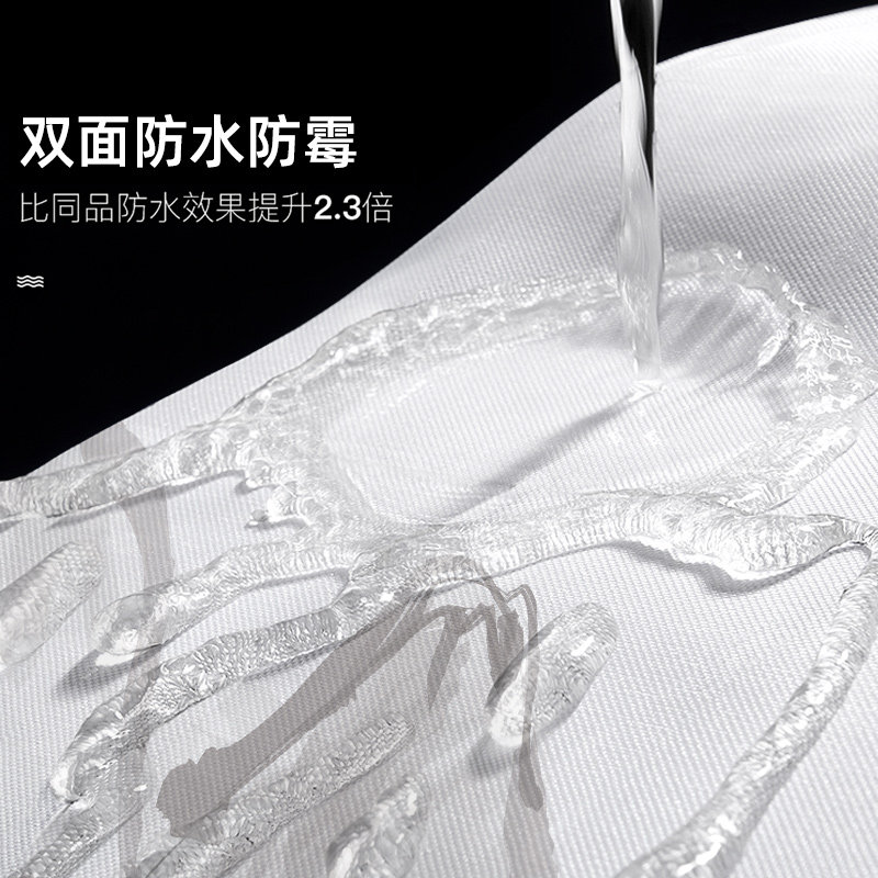 新中式卫生间防水布加厚防霉隔A断挂帘浴室帘洗澡帘免打孔磁吸
