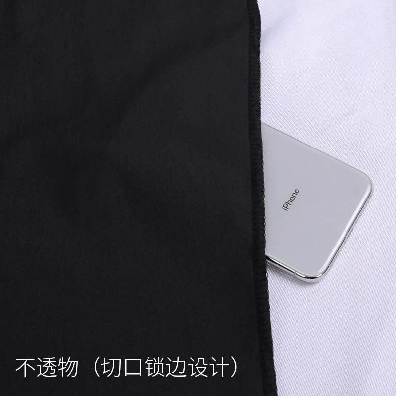黑色棉布简易窗帘黑布黑色抠像拍摄背景布黑色双面哑光Z布吸光黑