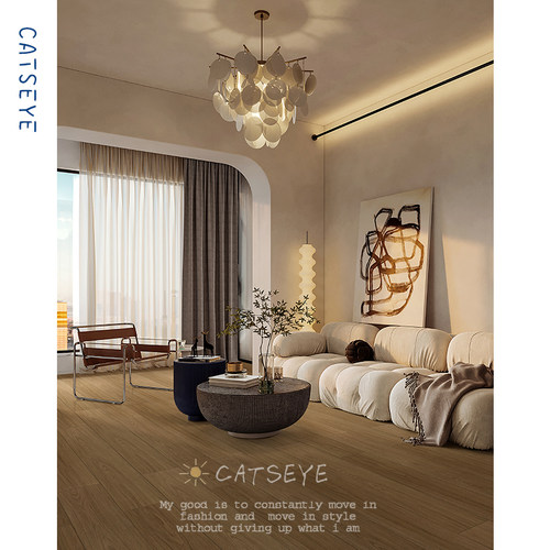 猫眼 日式客厅仿木纹砖200x1200 侘寂全瓷直边饭厅柔光地板砖瓷砖