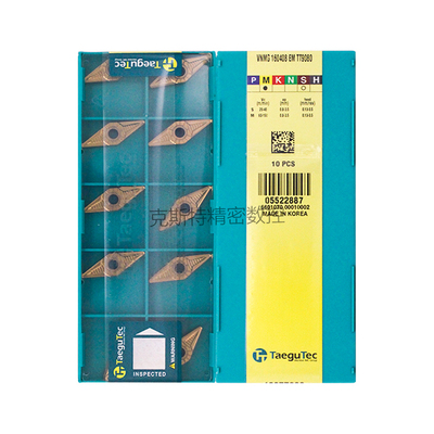韩国特固克 Taegutec数控刀片 VNMG160408-EM TT9080 加工不锈钢