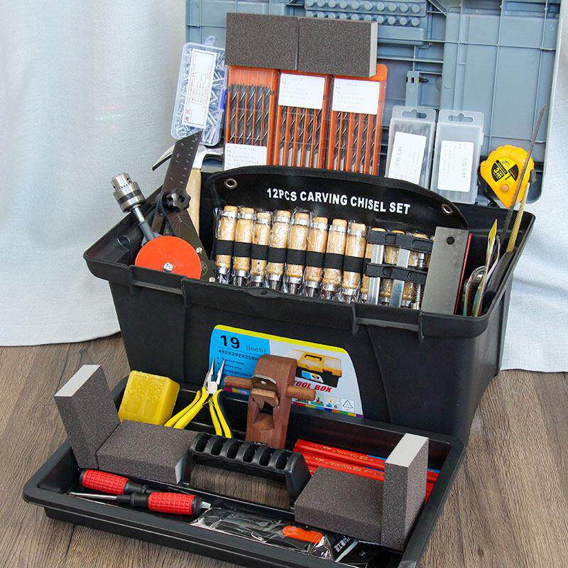 木工工具套装 手工diy木艺 木刨 G夹 锯 手钻 木凿 木锉 木匠工具
