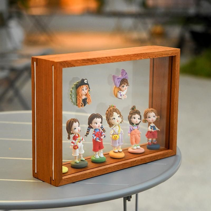 5cm中空立体相框双面透明ta3干花实木定制a4实物标本高级感展示框