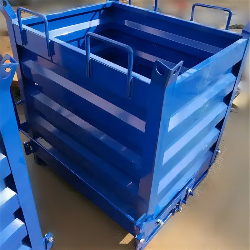 底部打开倒料自卸式周转箱叉车用金属周转M箱车间废料箱重型铁屑