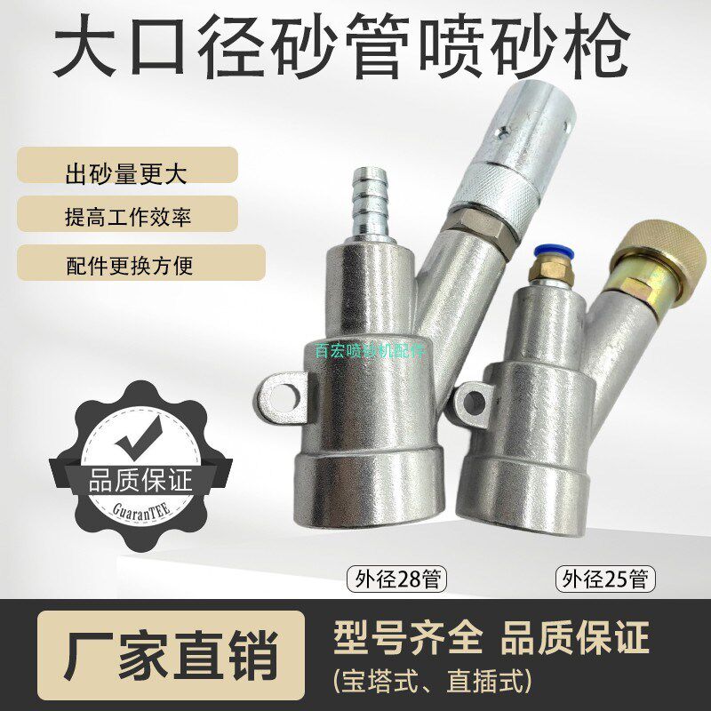 气动除锈雕刻快速接头自吸式喷沙枪大砂管铝座喷头普压喷砂机配件