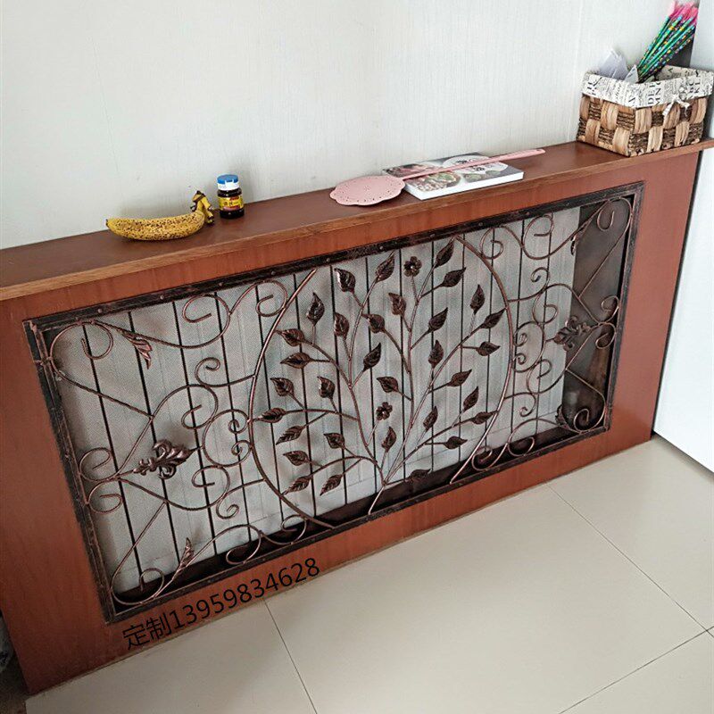 欧式铁艺暖气罩定做家用暖气装饰遮挡网老式暖气片挡板防尘罩定制