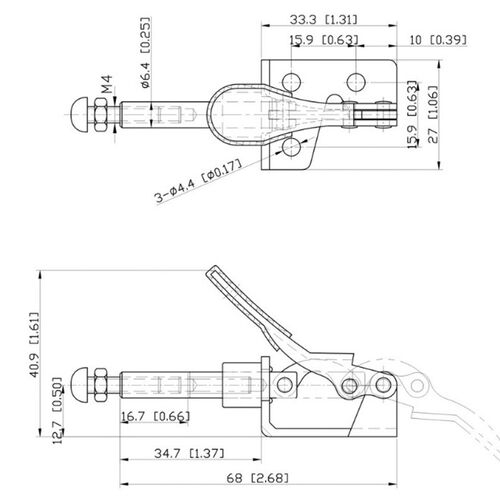 嘉刚推拉式快速夹具GH/CH-301AM/BM/AMSS夹钳肘夹紧器治具快夹