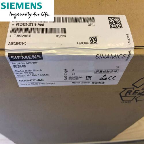 6SL3121-1TE15-0AA3S120单电机模块输入600VDC3AC400V,5A结构形式