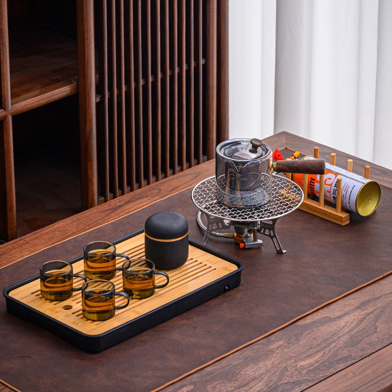 便携车载户外烧水煮n茶炉露营旅行茶具套装家用陶瓷可干烧茶壶茶