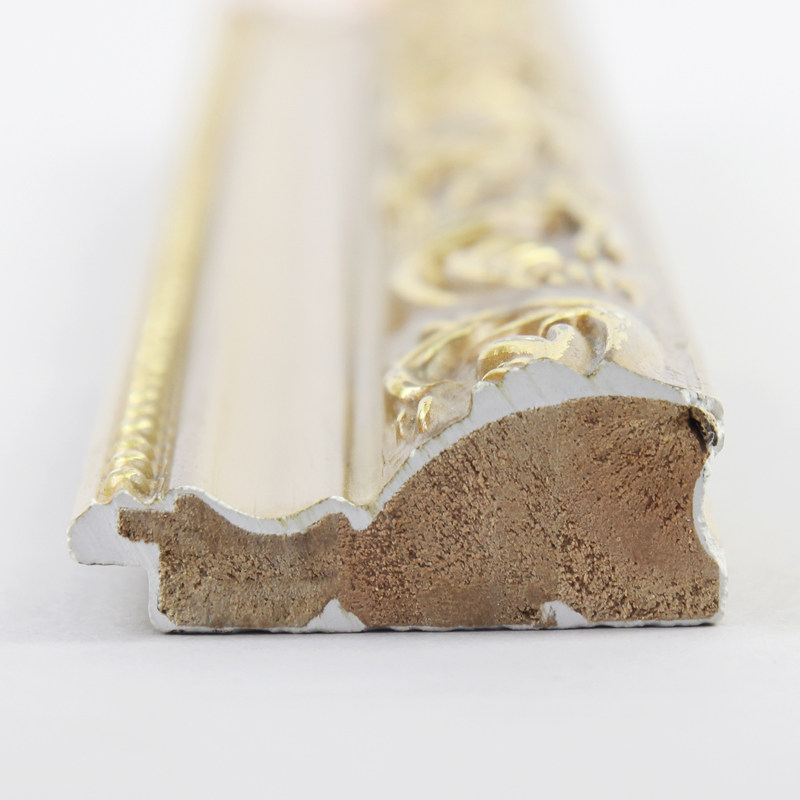 王斌镜框线条实木线条 相框边框 喷涂金色4-6CM Q木线条 5057-5