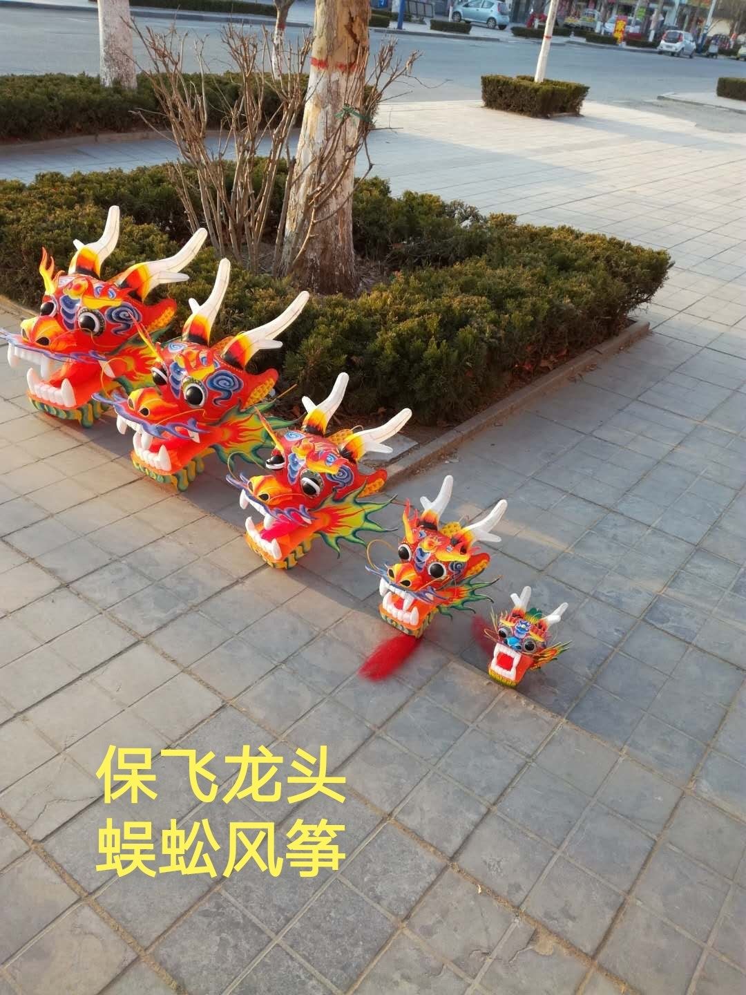 潍坊成人龙头蜈蚣风筝立体手绘串式中国特色礼品传统民间手工艺品