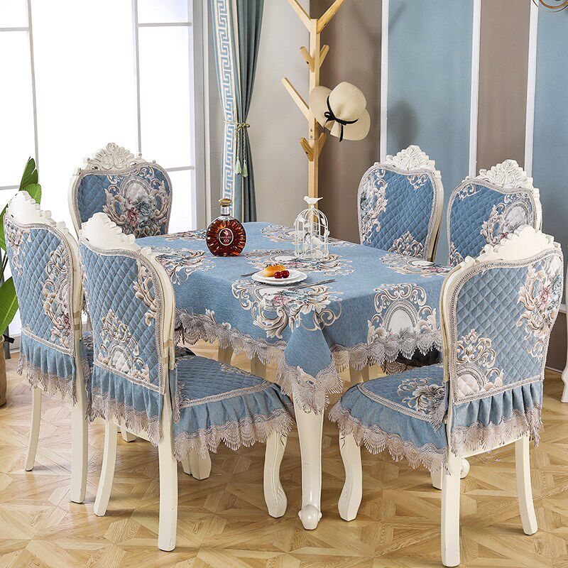 餐桌椅子套罩欧式奢华桌布t桌椅套布艺凳子套椅套椅垫套装家用简
