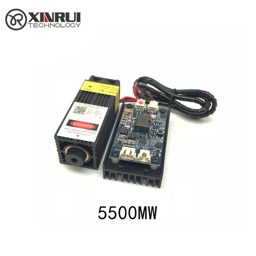 12v-24v足功率5500mw激光模组5.5w大功率445nm蓝光雕刻机配件ttl