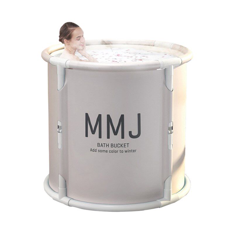 泡澡桶大人折叠加厚圆形浴桶免安C装洗澡桶浴盆简易蒸泡两用坐浴