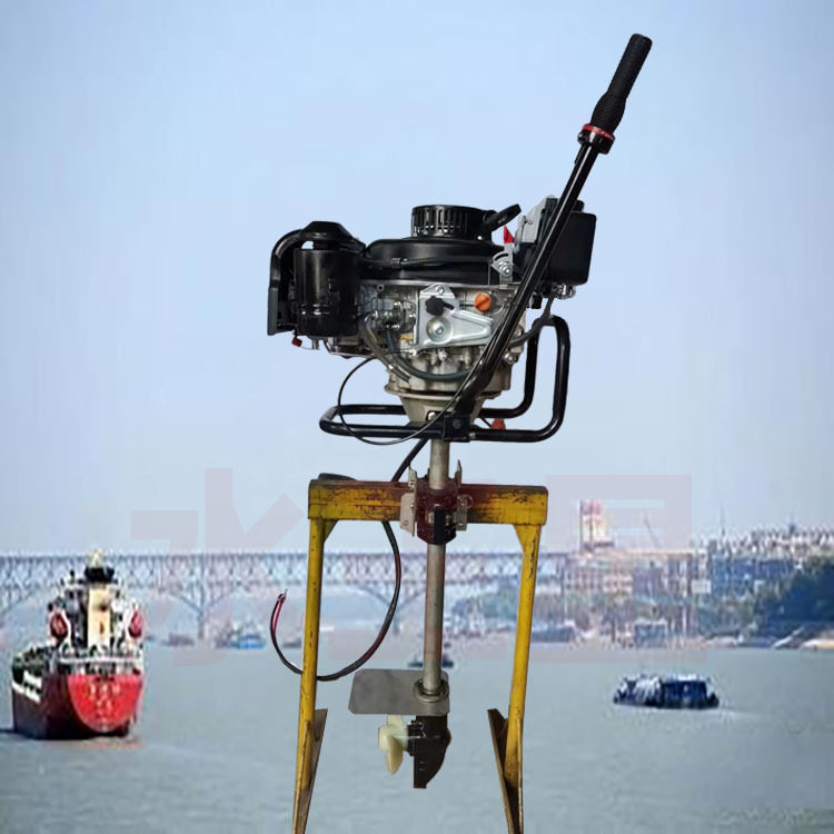 盖州市船柴油轻便船尾机小型用发动机配件四冲程立式风冷挂桨机