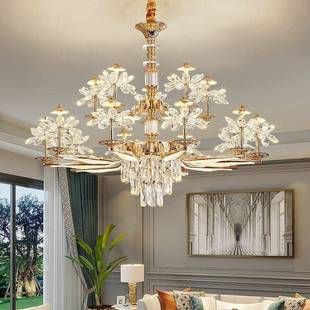 灯具 轻奢151客厅2吊灯感设师计中古餐厅卧室欧0式 25年新款 法式