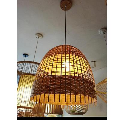 新廊竹中式竹编吊装灯创意复古客厅餐厅走过道饰灯艺12554pok吊灯