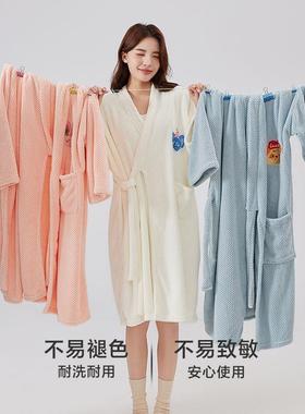 冀PTN阳可穿浴巾浴袍男用女家可穿可裹身吸大人浴袍洗澡202水5新