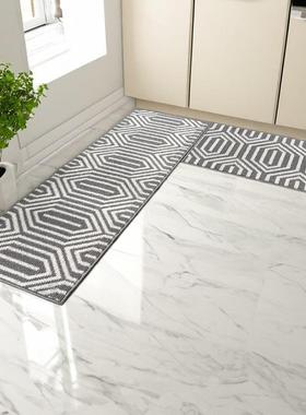 厨房防滑地垫防11331油油防污防潮简灰现代防摔约地毯吸可机洗色