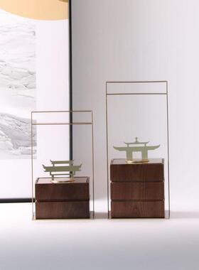 现架代新中式摆样板房亚MC-TY-19克力提盒件客厅售楼处博古产品展