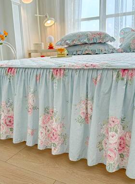 2025新款肤水洗棉棉三床裙件套夹1.5m床罩1.忘忧草458m床盖1.2m单