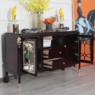 新古典实餐柜后现代门玄FDS 厅木柜餐厅储边物双 8795关柜轻奢美式