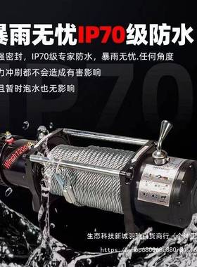 君达车电动绞盘12V载小吊机电葫芦动24车66234V卷扬机汽车越野脱