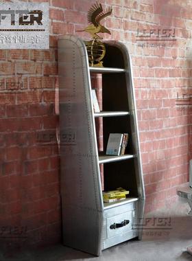 铝皮PSY铆钉书架后示现代主义家具业oft工风金l属个性办公书架展