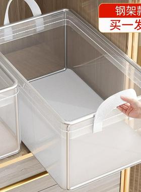 衣服纳箱家用衣柜AL101896放收衣裤子分层透整理盒子明折叠储物伦