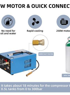 2025款跨境热销内置220-11气0vv-12机v高压车载打气30MPA充泵LT00