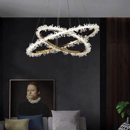 客厅灯现代简款约轻奢卧室吊QR03主灯创意主灯2025年新圆环餐卧厅